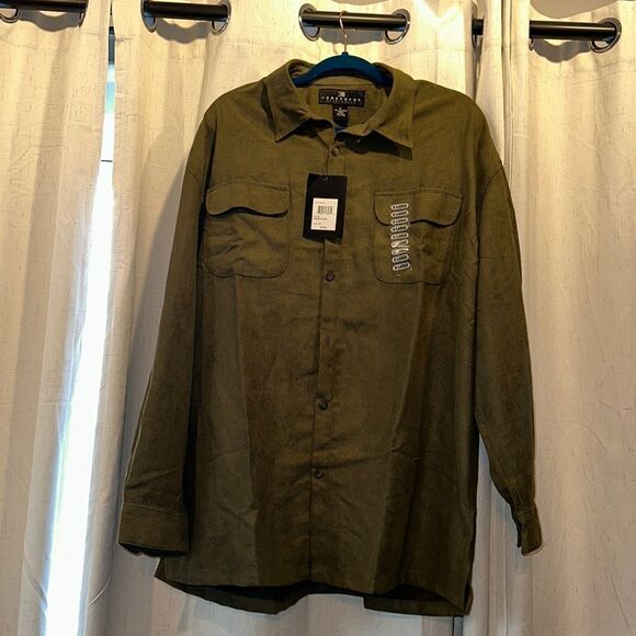 consensus Other - Dark Olive Long Sleeve Button Up Shirt